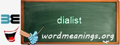 WordMeaning blackboard for dialist